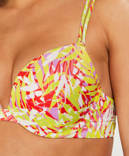 Marrakesh Padded Push-Up Bikini Top, Green