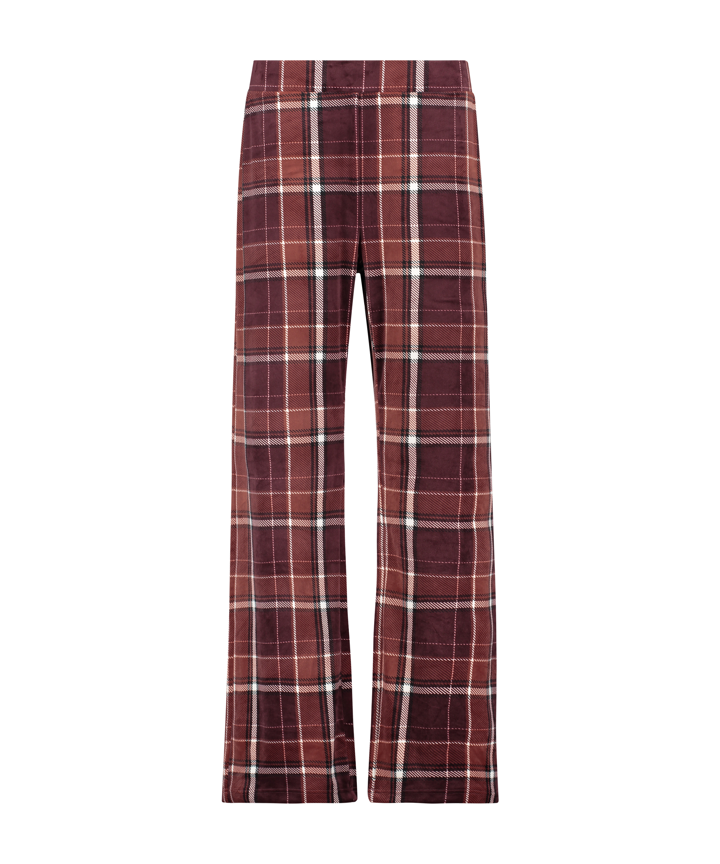 Tall Velours Pyjama Bottoms, Red, main