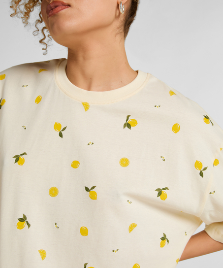 Round Neck Nightshirt, White