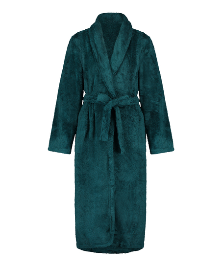 Fleece Bathrobe, Blue