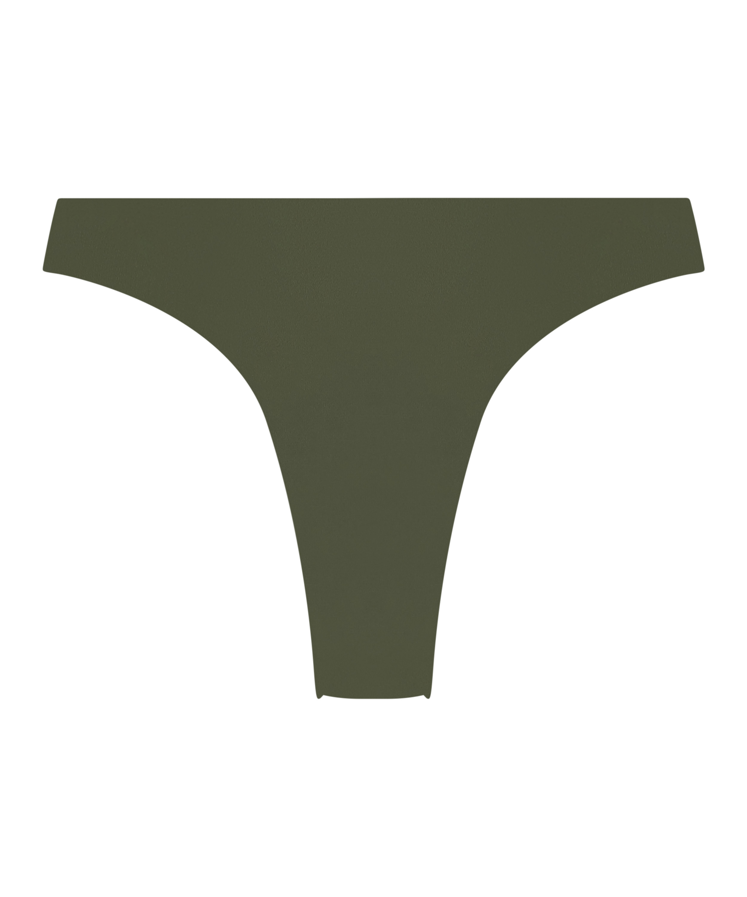 Luxe High-Leg Bikini Bottoms, Green, main