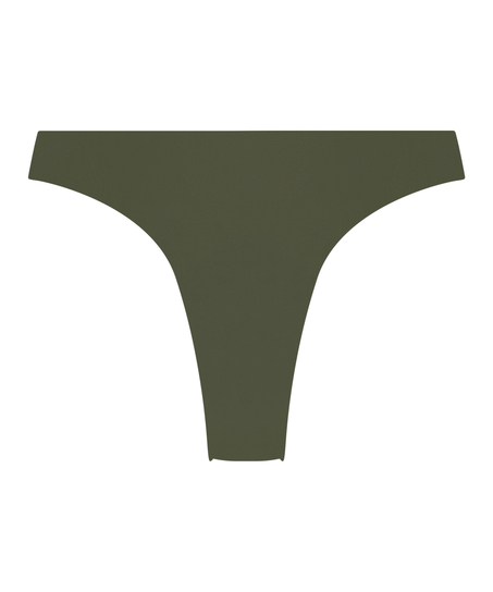 Luxe High-Leg Bikini Bottoms, Green