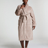 Fleece Bathrobe, Beige