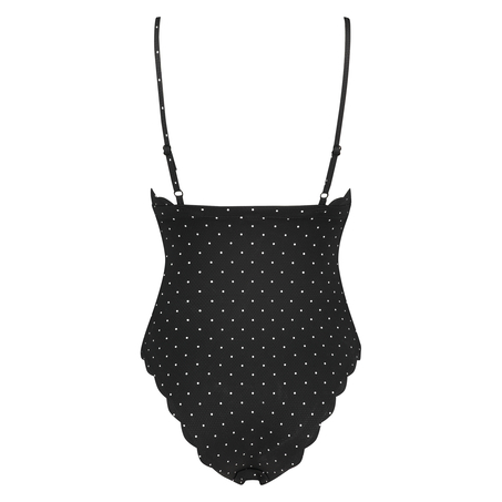 Scallop Swimsuit, Black