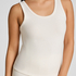 Singlet Brushed Jersey Rib, White