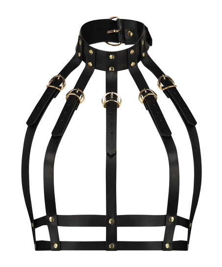 Private Cage Harness Choker, Black