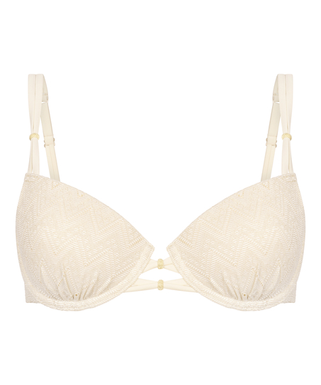 Crochet Bikini Top, White