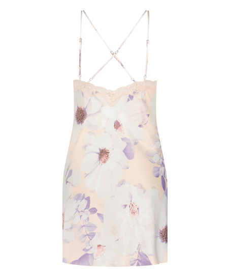 Satin Slip Dress, Pink