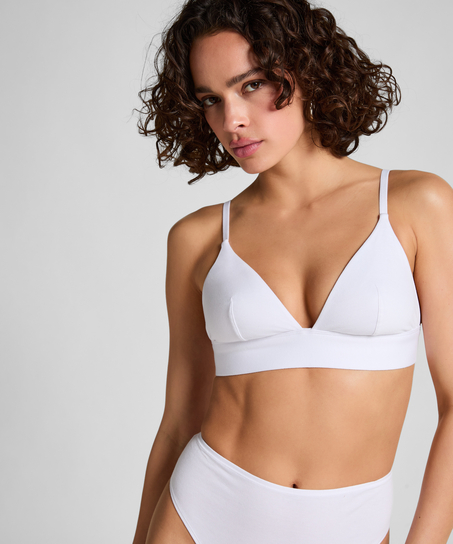 Cotton Bralette, White