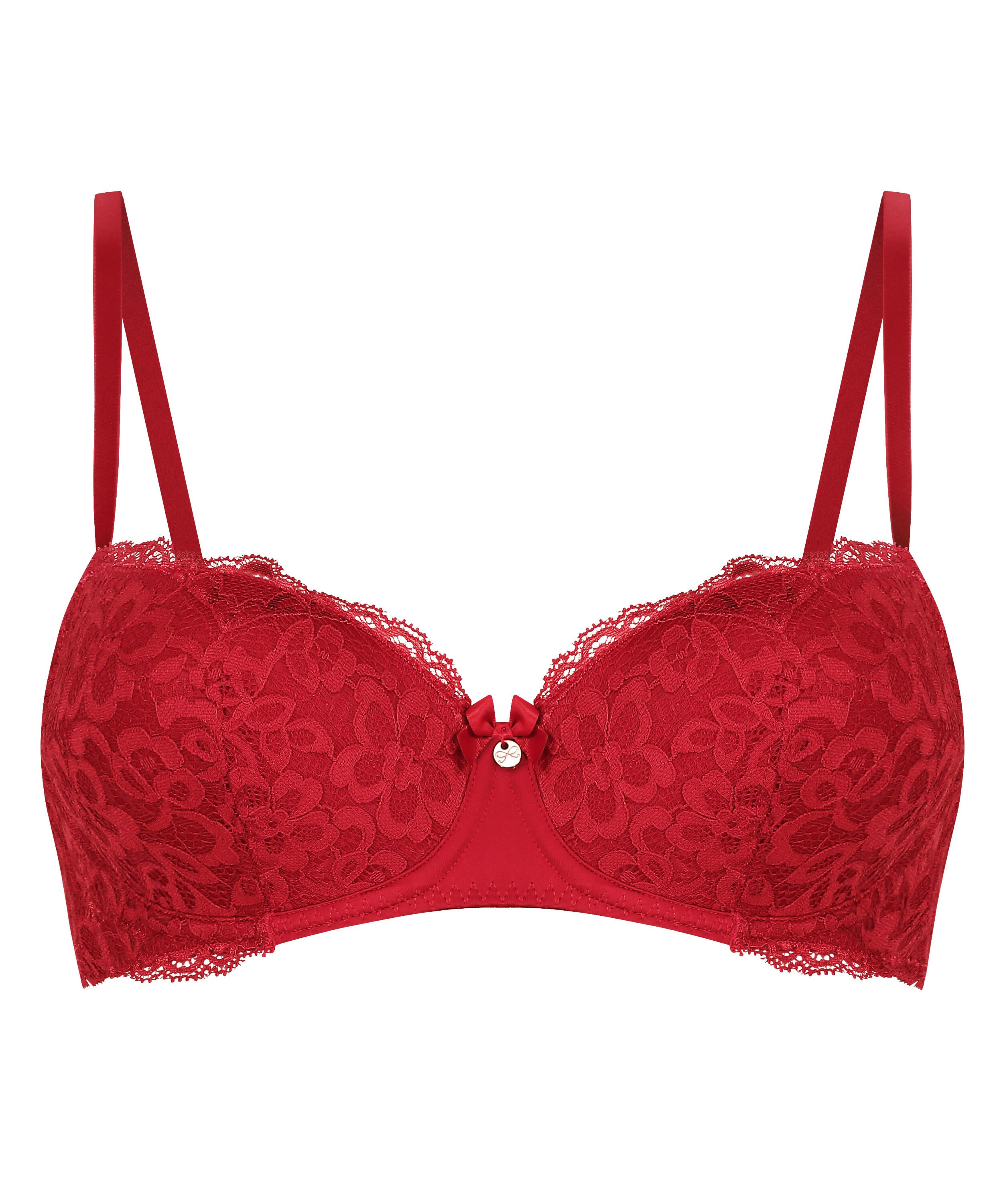 Marine Padded Underwired Bra, Red