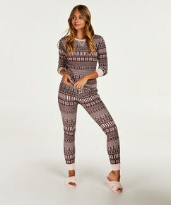 Long pyjama set Gift Set, Tan