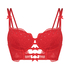 Oceana Padded Longline Underwired Bra, Red