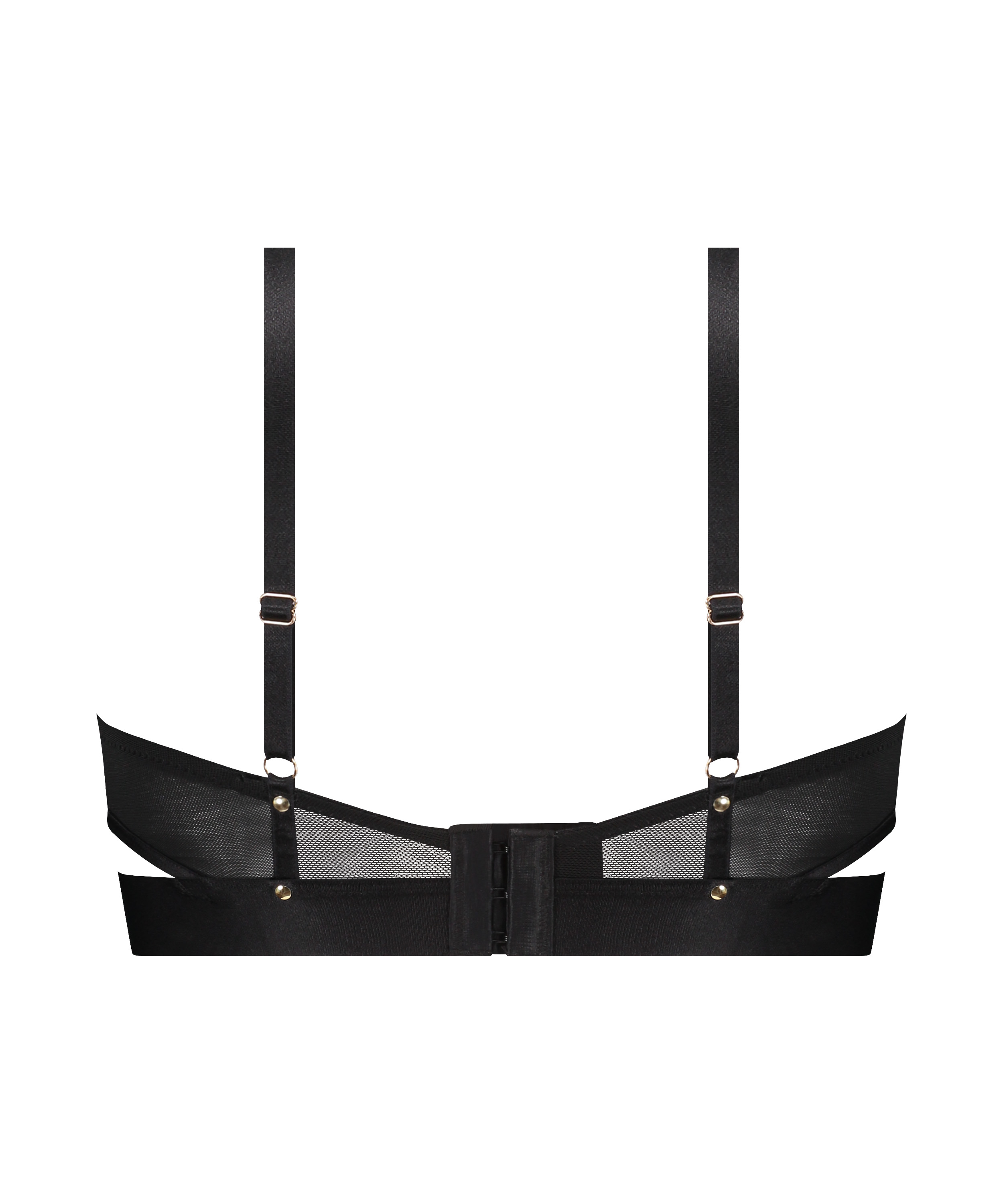 Sable Non-Padded Longline Underwired Bra, Black, main