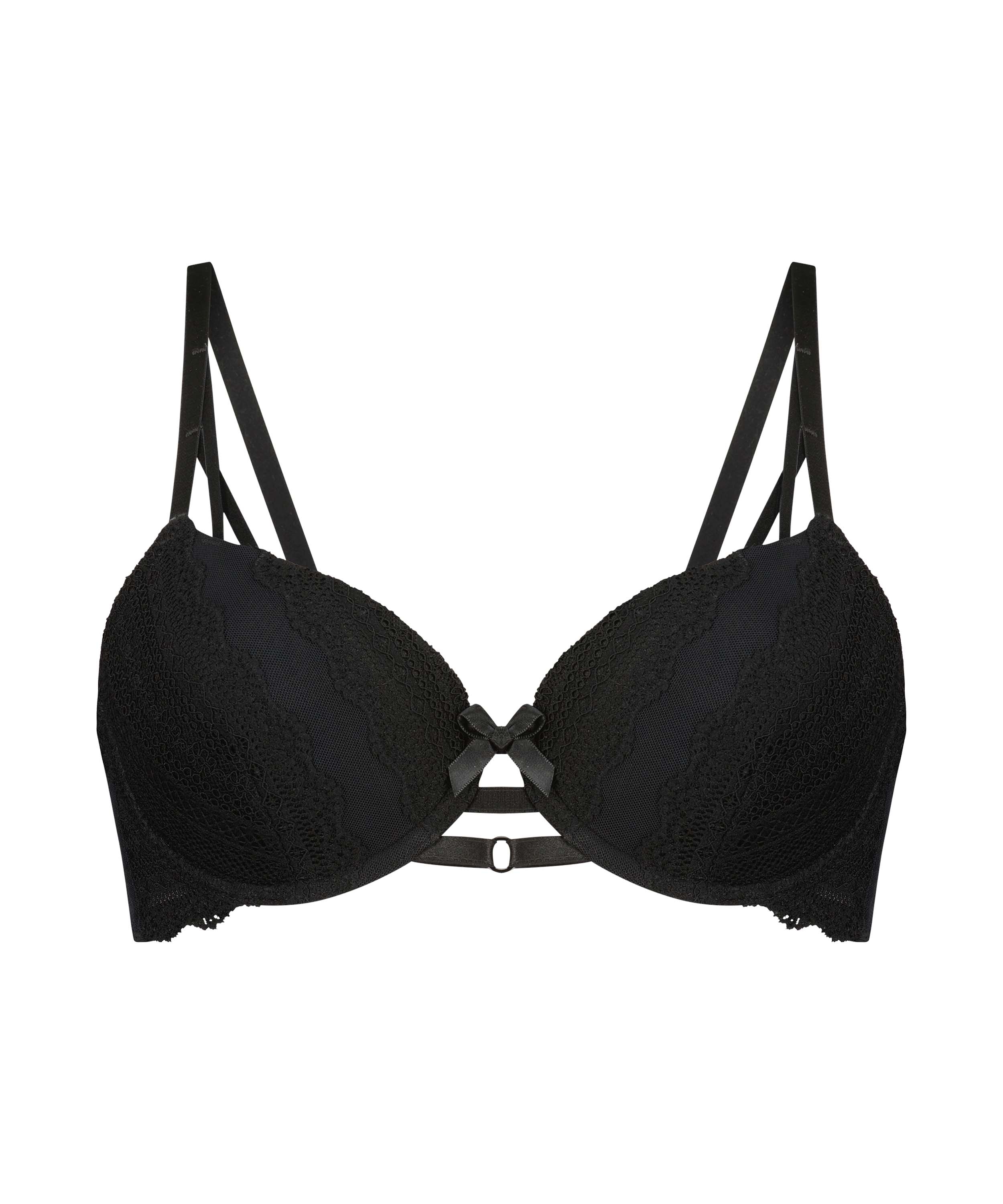 Mahina Padded Underwired Bra, Black, main