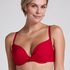 Luna padded bikini top, Red