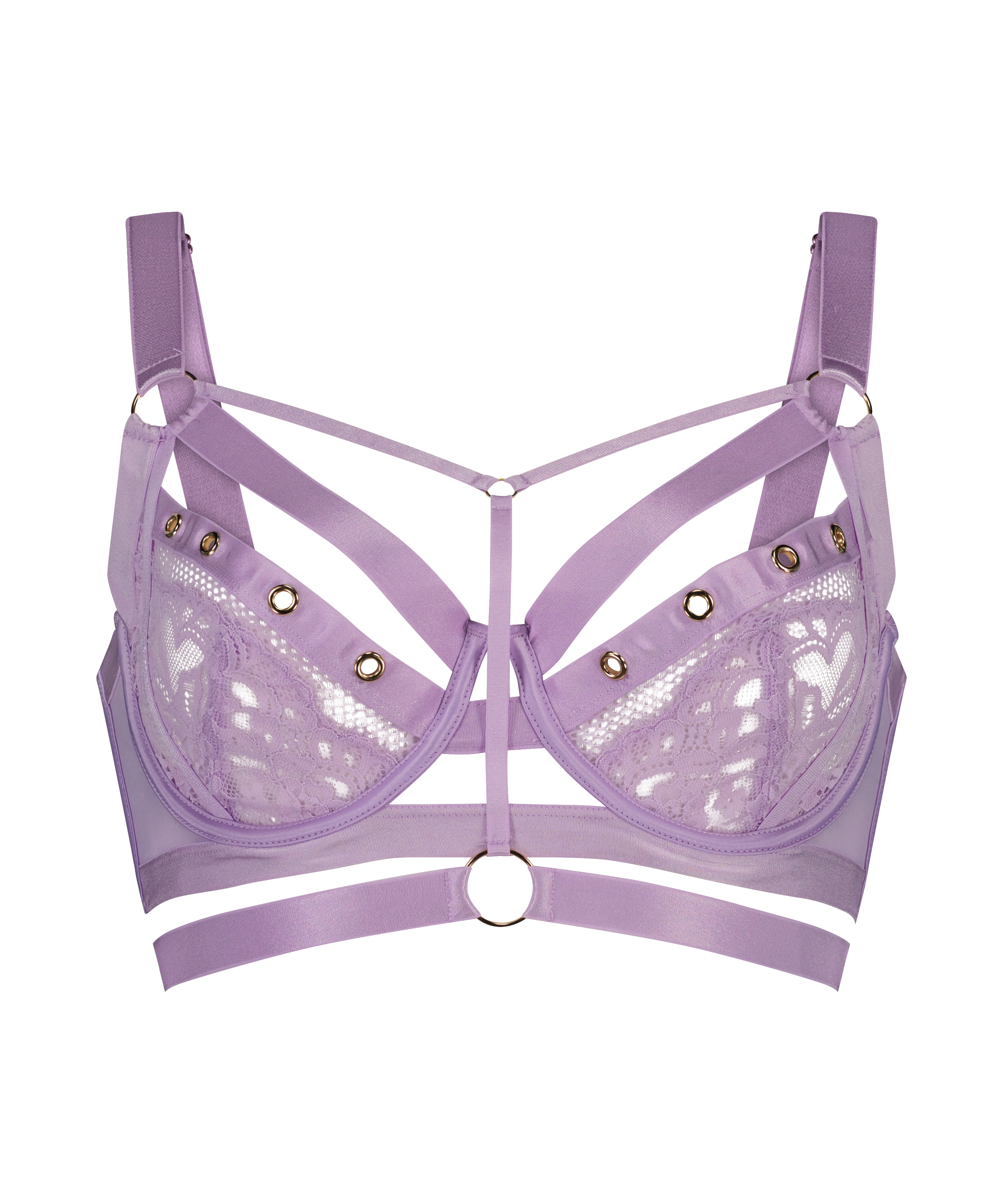 Sadie Non-Padded Underwired Longline Bra, Purple, main