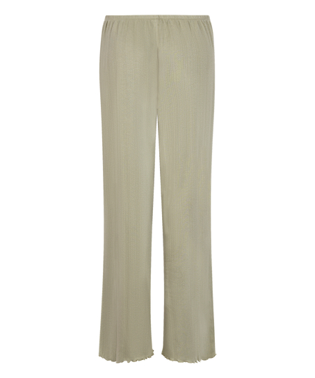 Pyjama Pant Loose Pointelle, Green