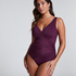 Shaping Shell Mesh Swimsuit, Purple