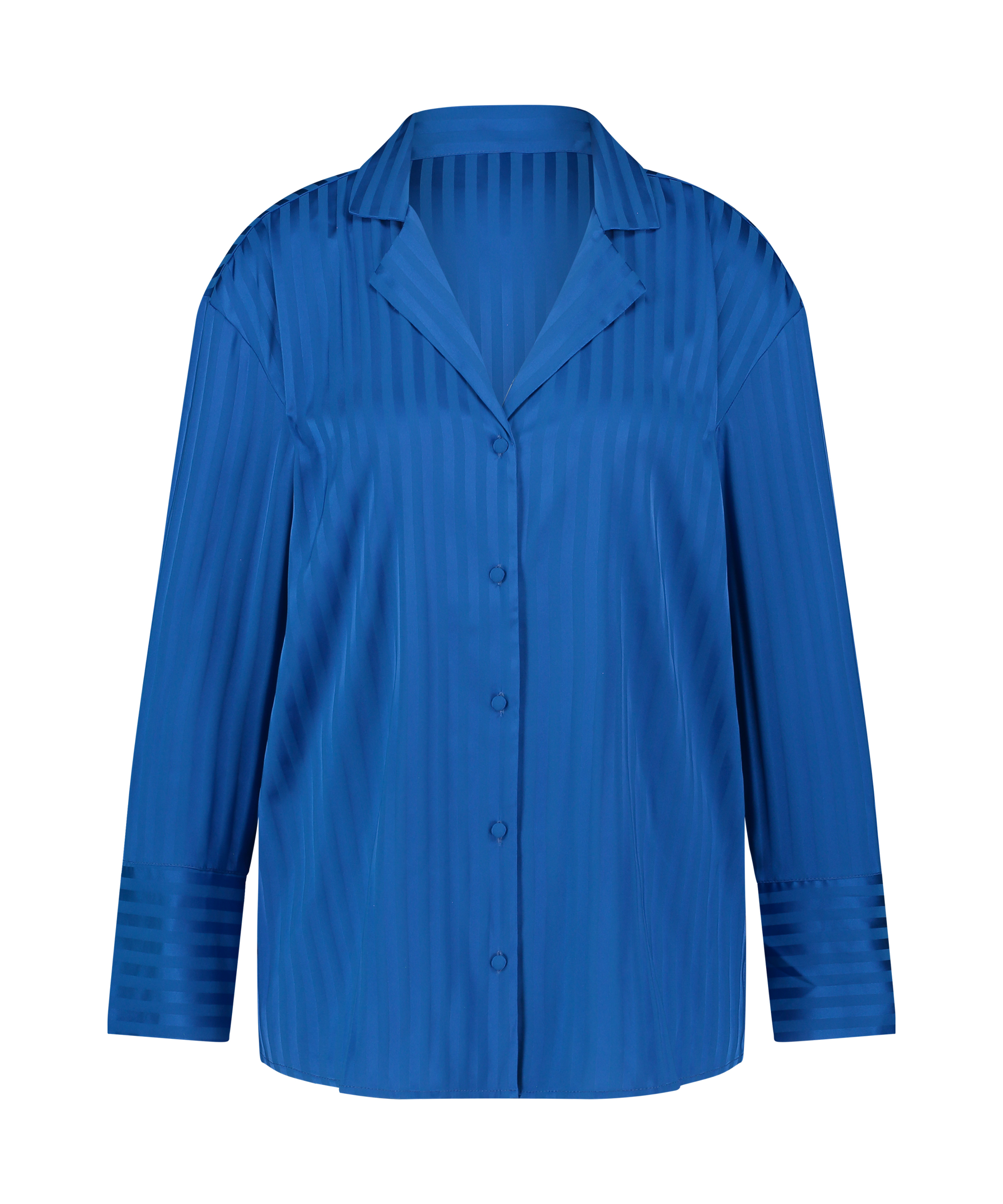 Satin Long-Sleeved Jacket, Blue, main