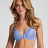 Marine Padded Underwired Push-Up Bra, Blue