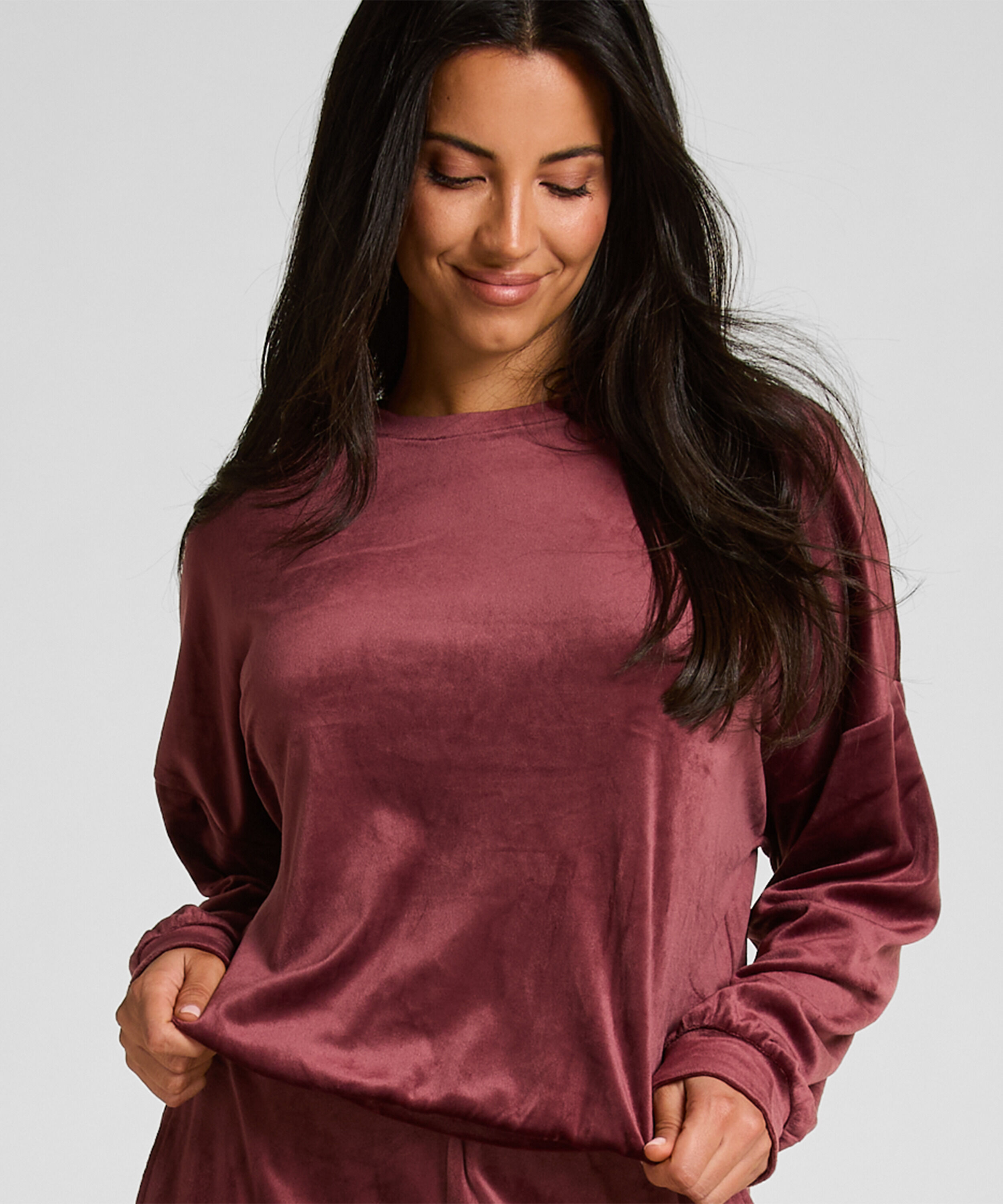 Velours Top, Red Velours Top, Red