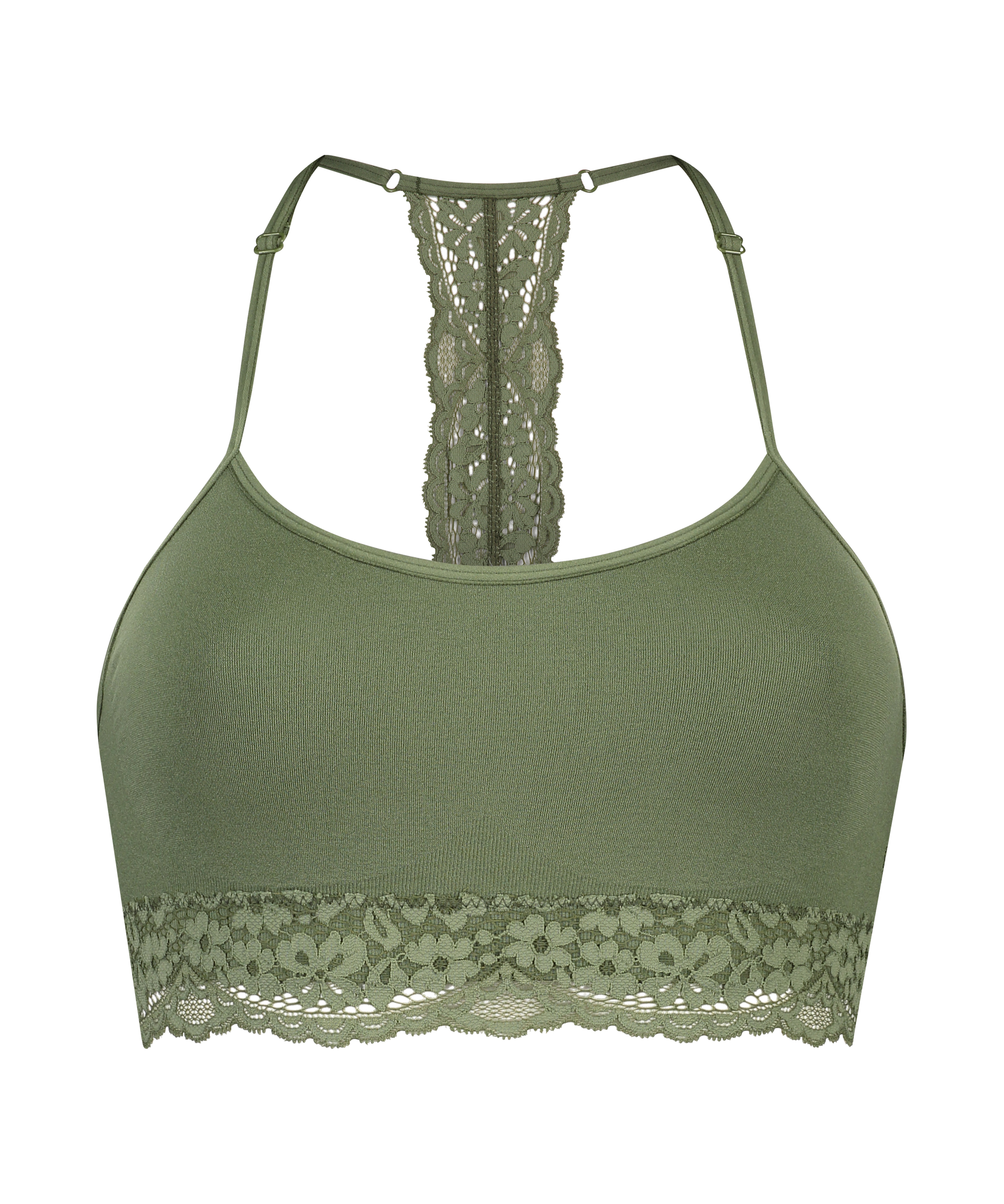 Marine seamless bralette, Green, main