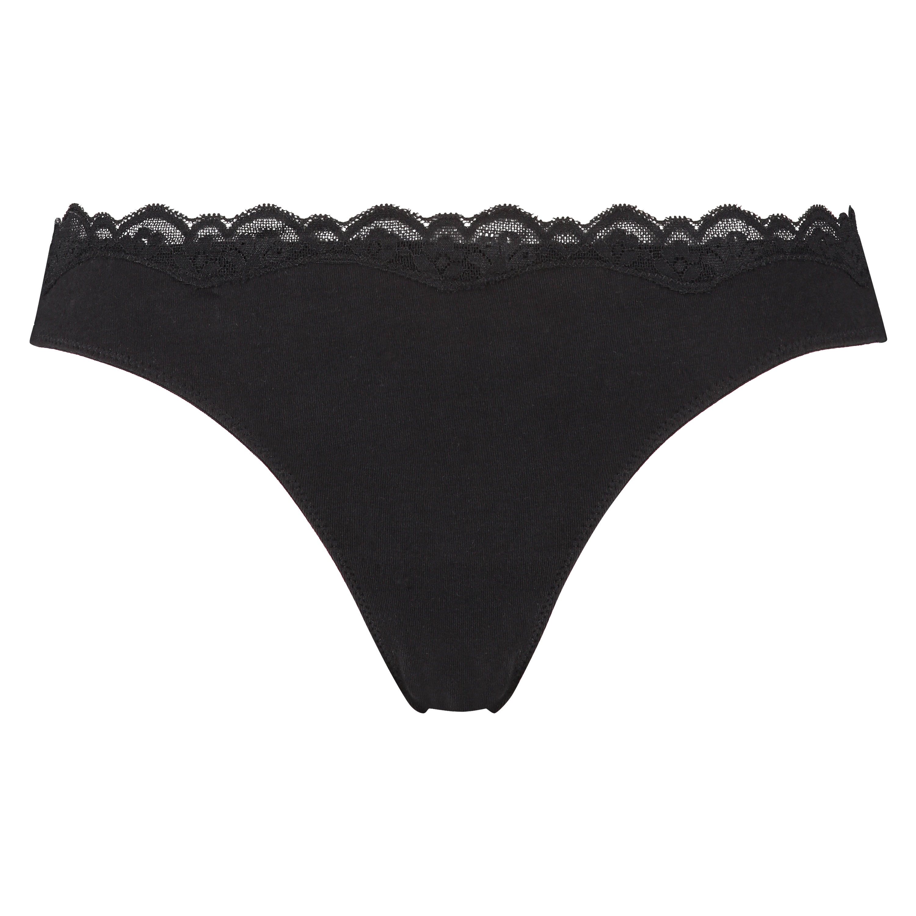 Cotton thong, Black, main