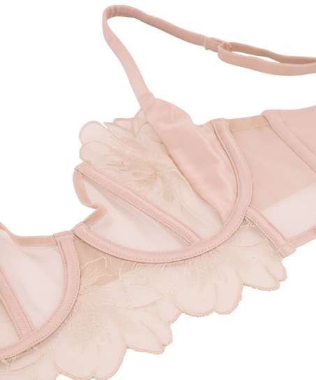 Sher Non-Padded Underwired Longline Bra, Pink