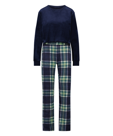 Velvet pyjama set, Green