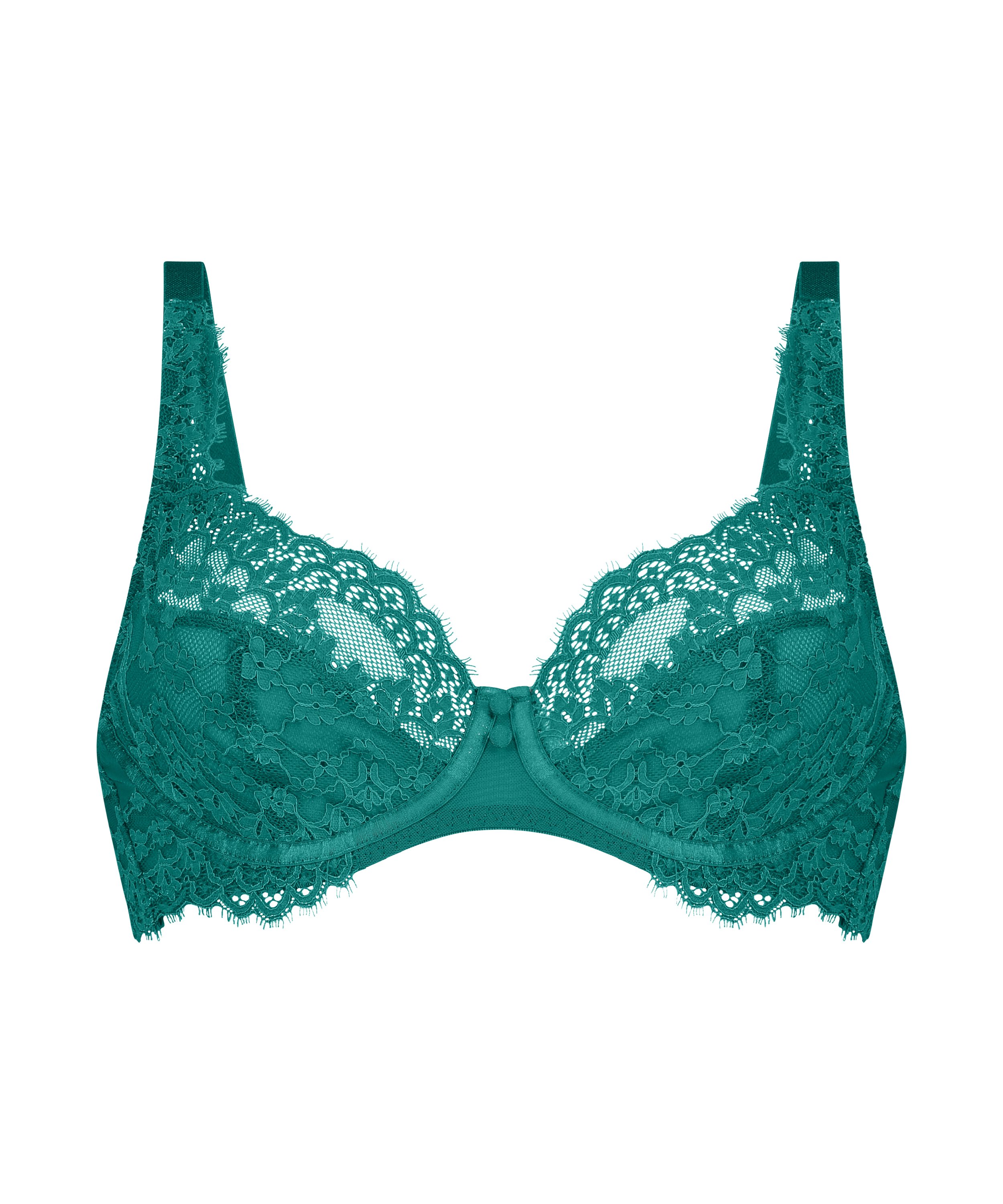 Daisy Non-Padded Underwired Bra, Green, main