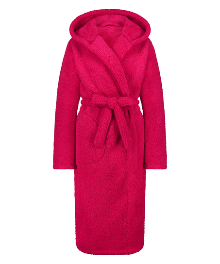 Fleece Bathrobe, Pink