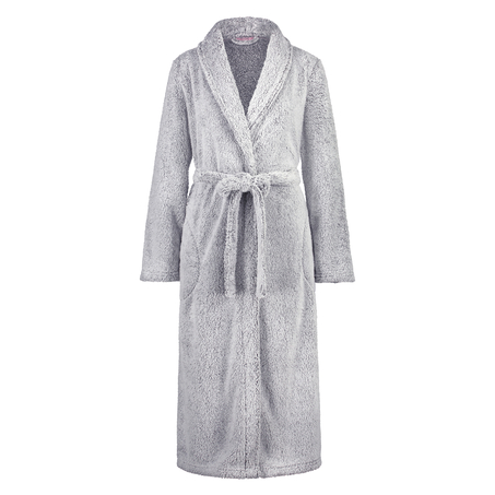Fleece Bathrobe, Grey