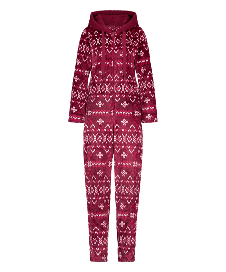 Flannel Fleece Onesie, Red