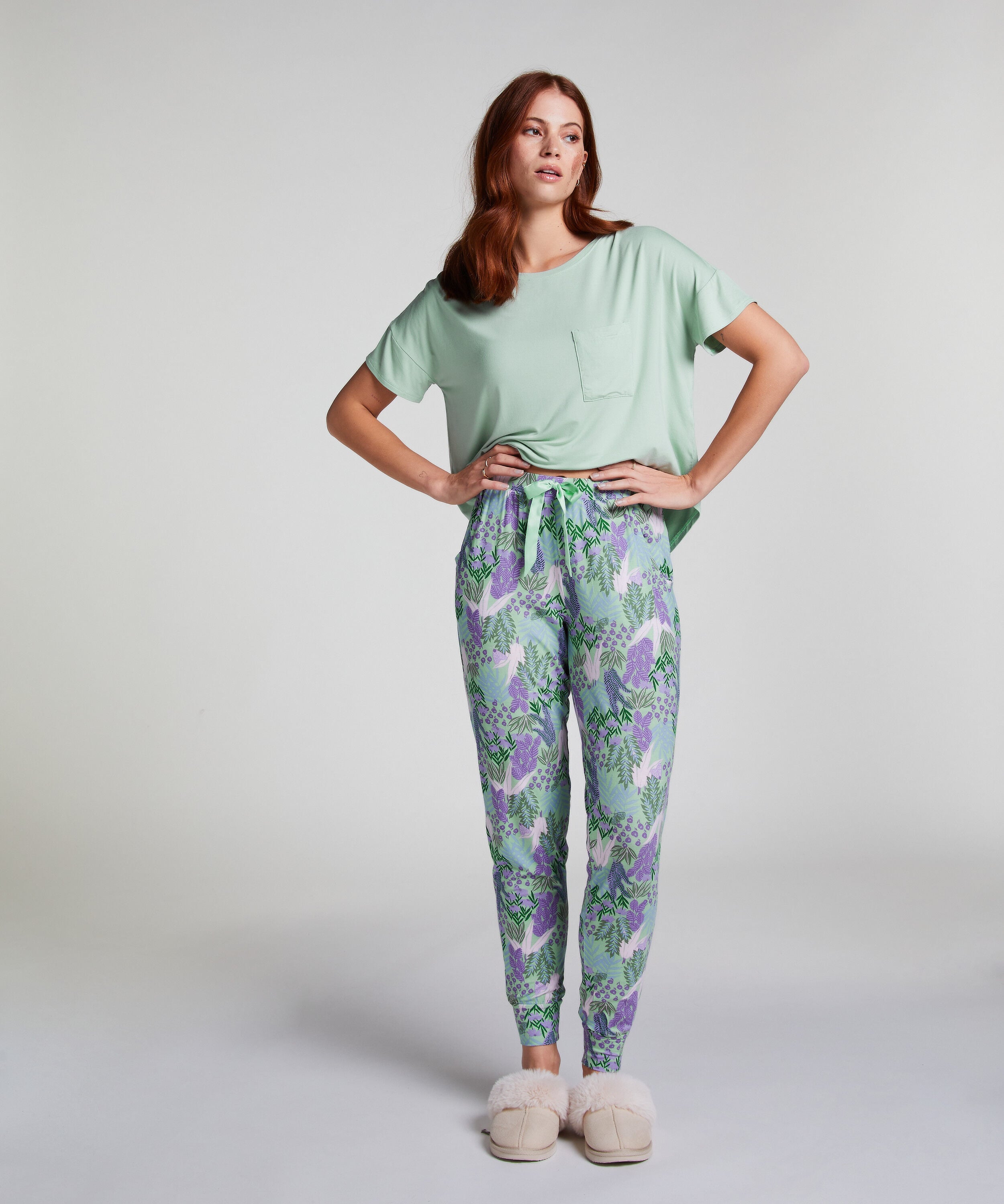 Pyjama pants Jersey, Green
