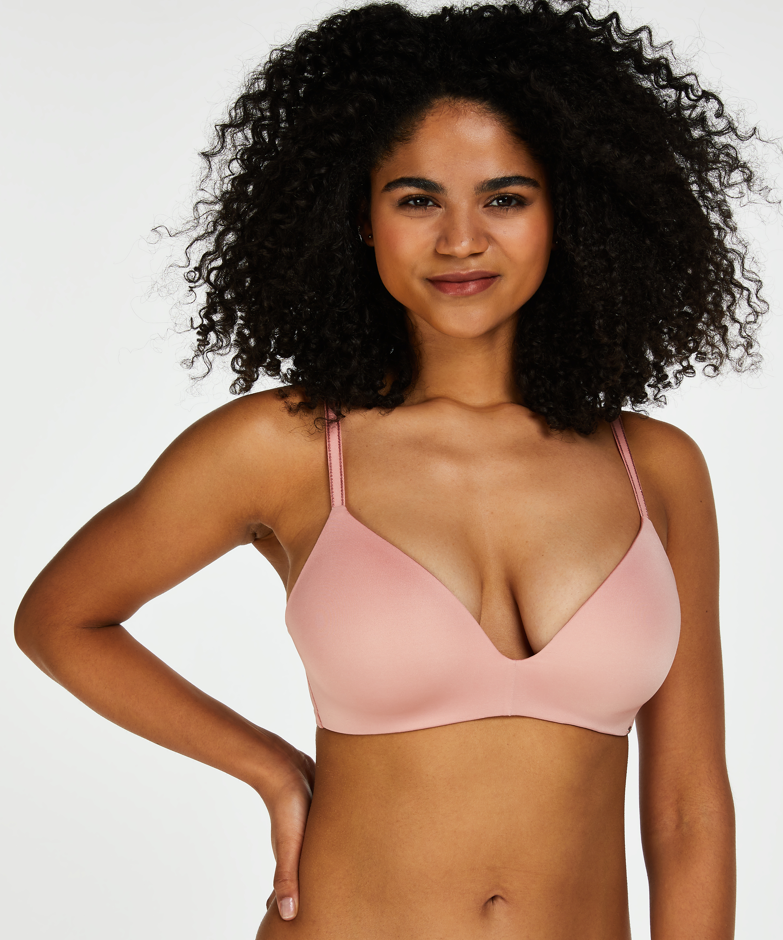 Mona Padded Non-Wired Push-Up Bra, Pink, main