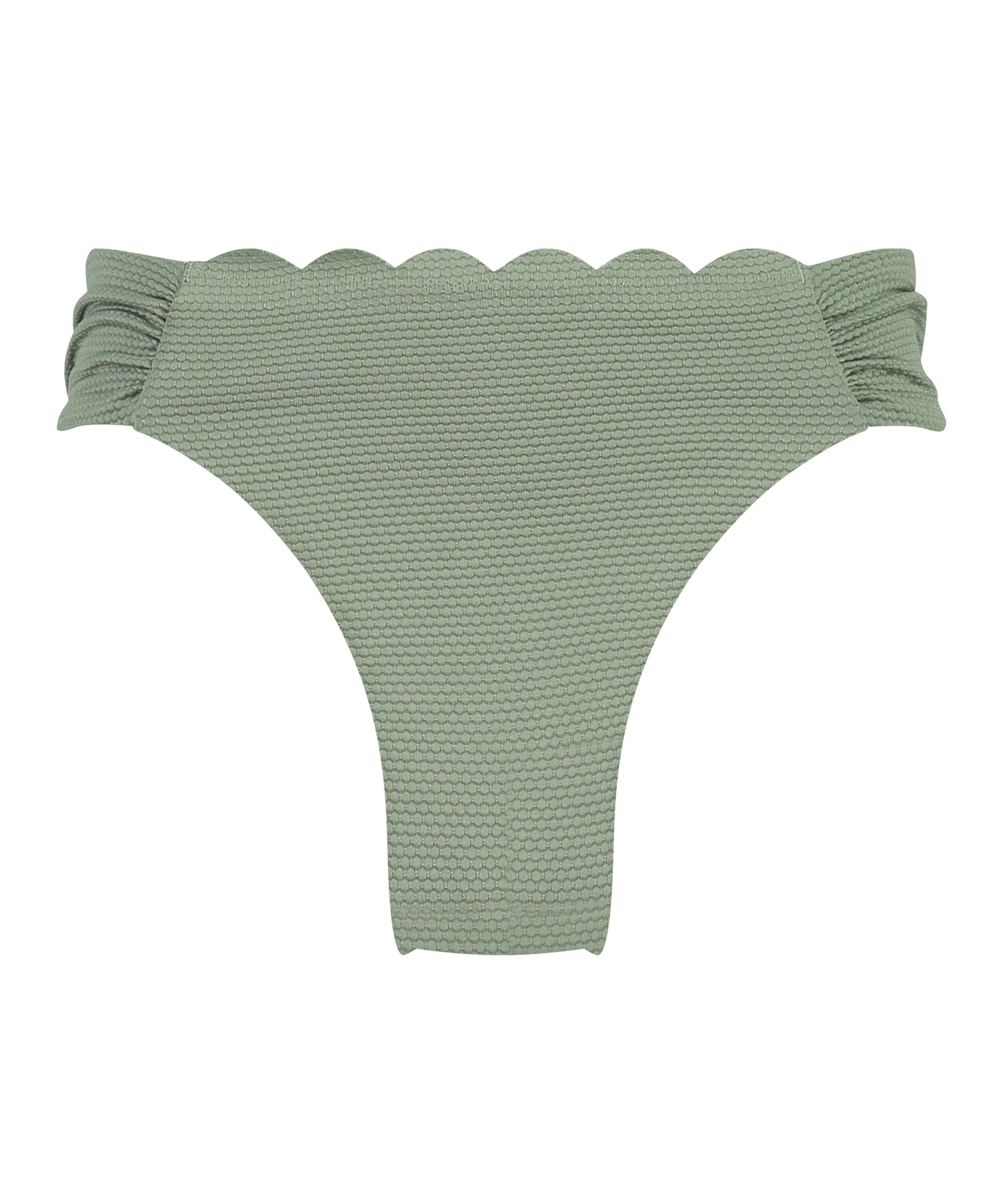 Scallop Rio Bikini Bottoms, Green