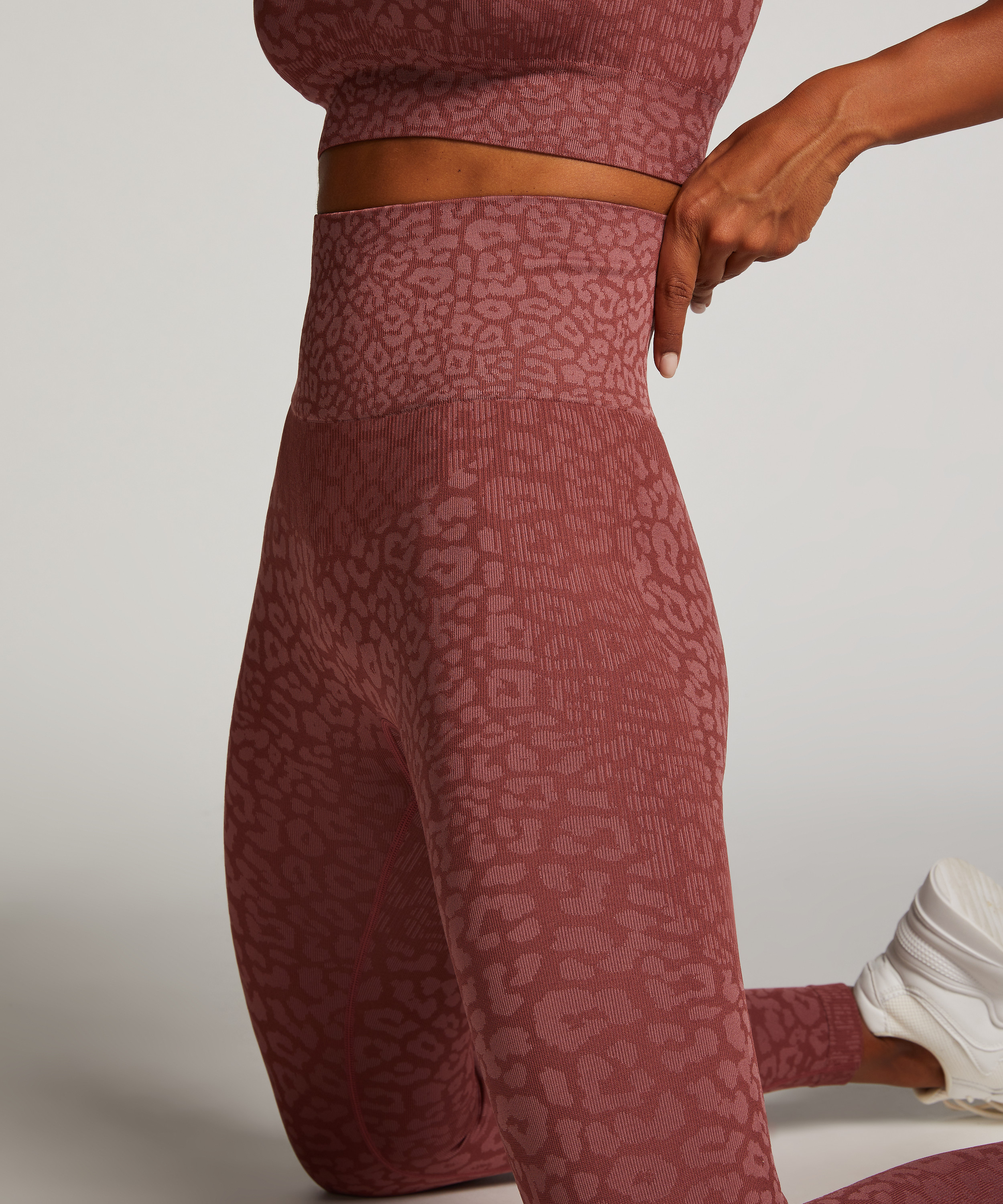 HKMX High waisted seamless sport legging, Pink, main