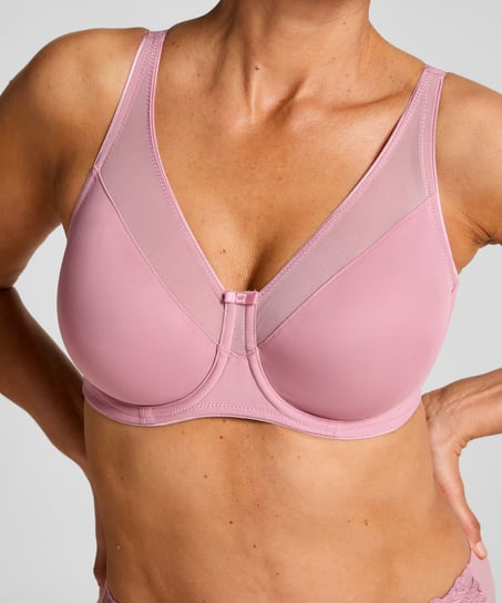 Nina Non-Padded Underwired Minimizer Bra, Pink