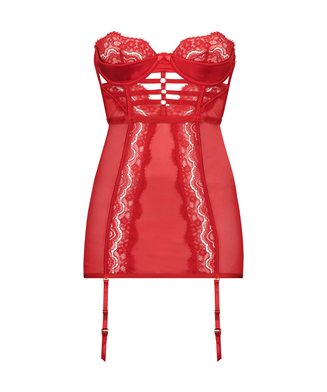 Seraphina non-padded underwired slip dress, Red