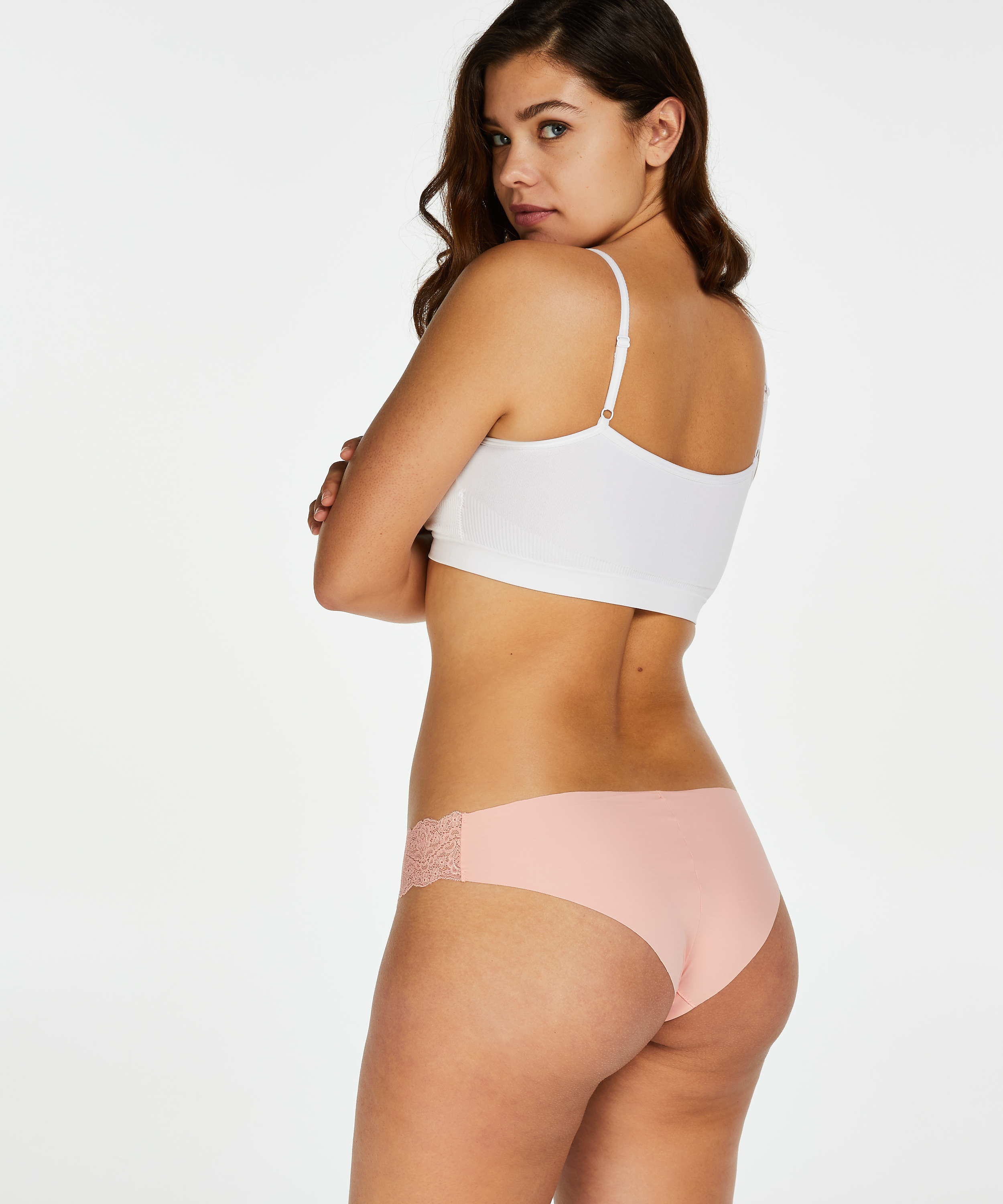 Lace Invisible Brazilian, Pink, main