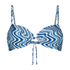 Hvar non-padded underwired bikini top, Blue