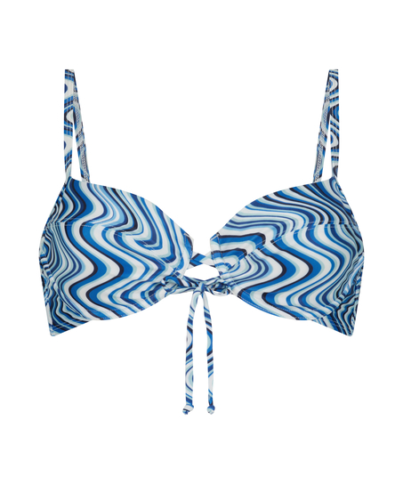 Hvar non-padded underwired bikini top, Blue