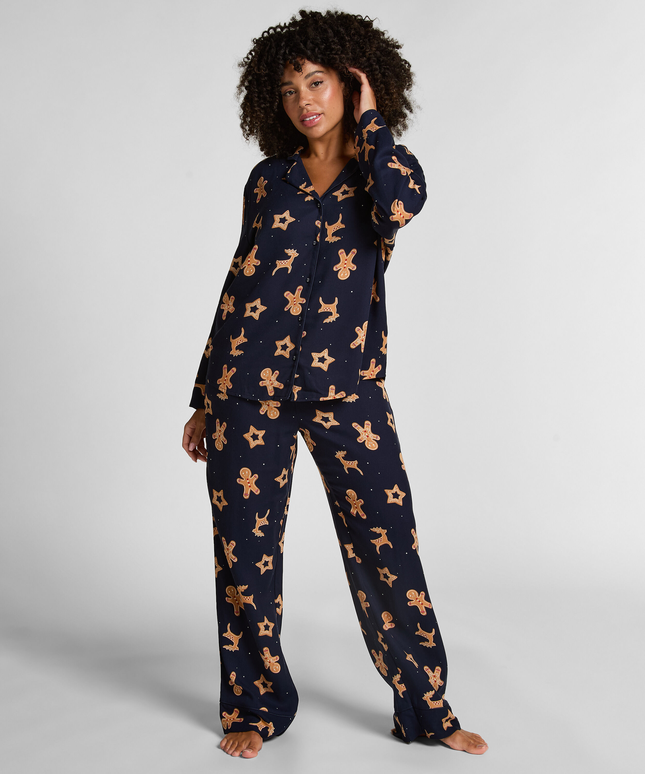 Gingerbread Pyjama Set, Blue