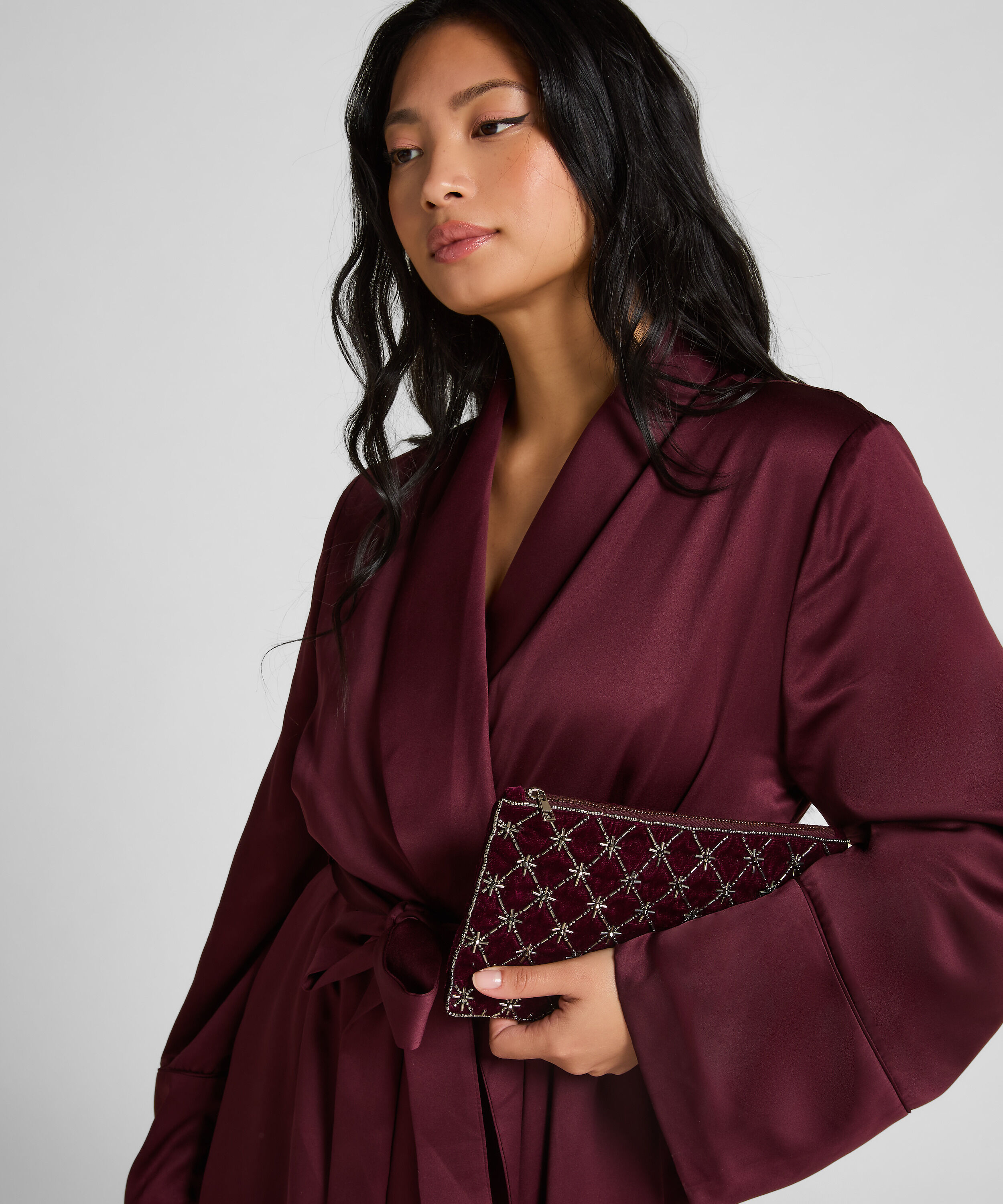 Beaded Pouch, Purple