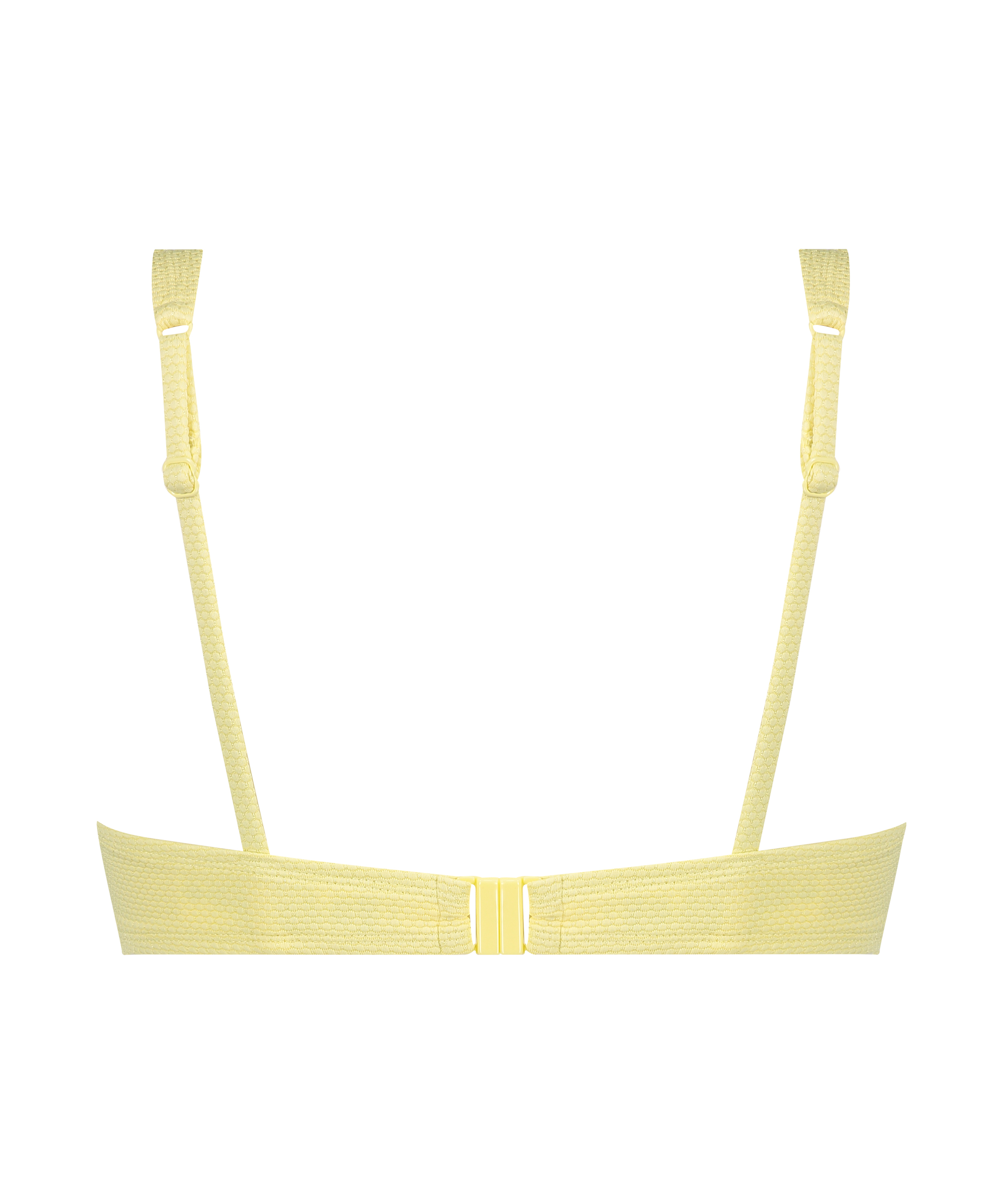 Scallop Non-Padded Underwired Bikini Top, Yellow, main