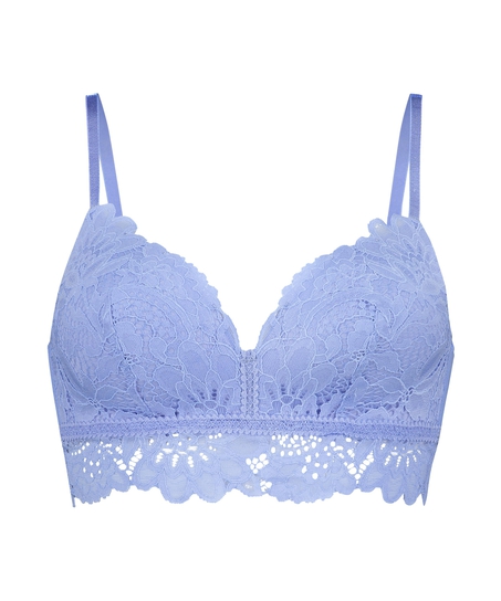 Shiloh Padded Non-wired Longline Bra, Blue