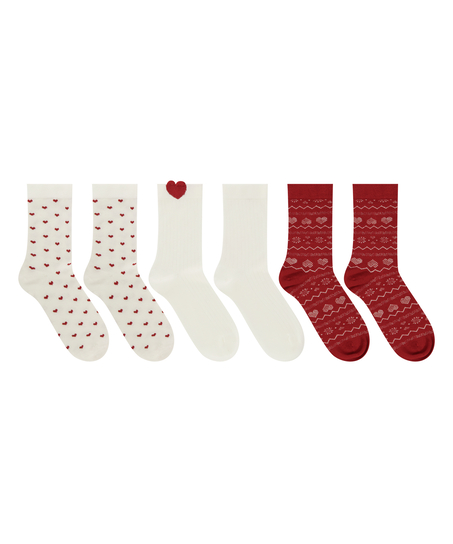 3 pack Giftpack Socks, Red