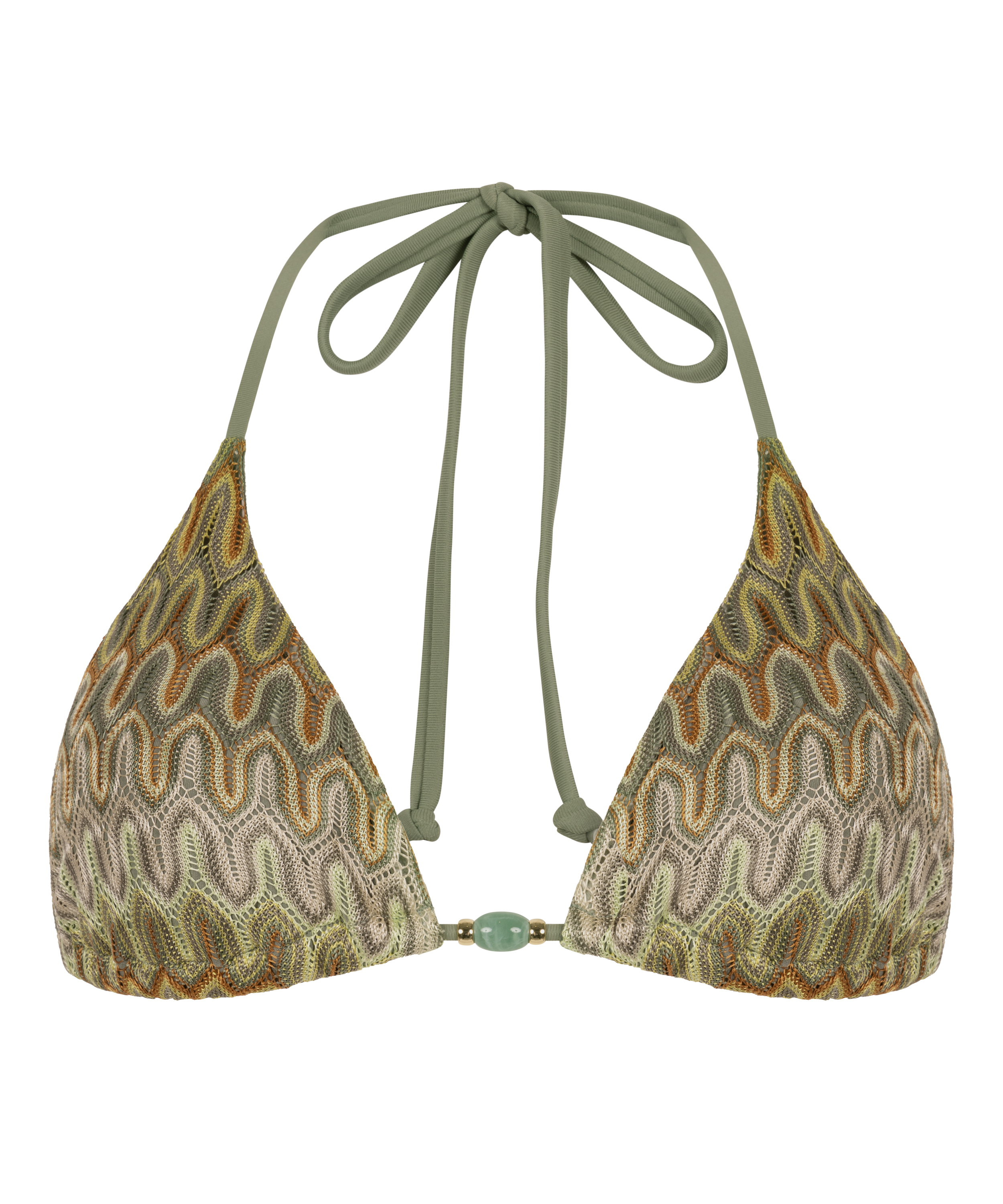 Cali Triangle Bikini Top, Green, main