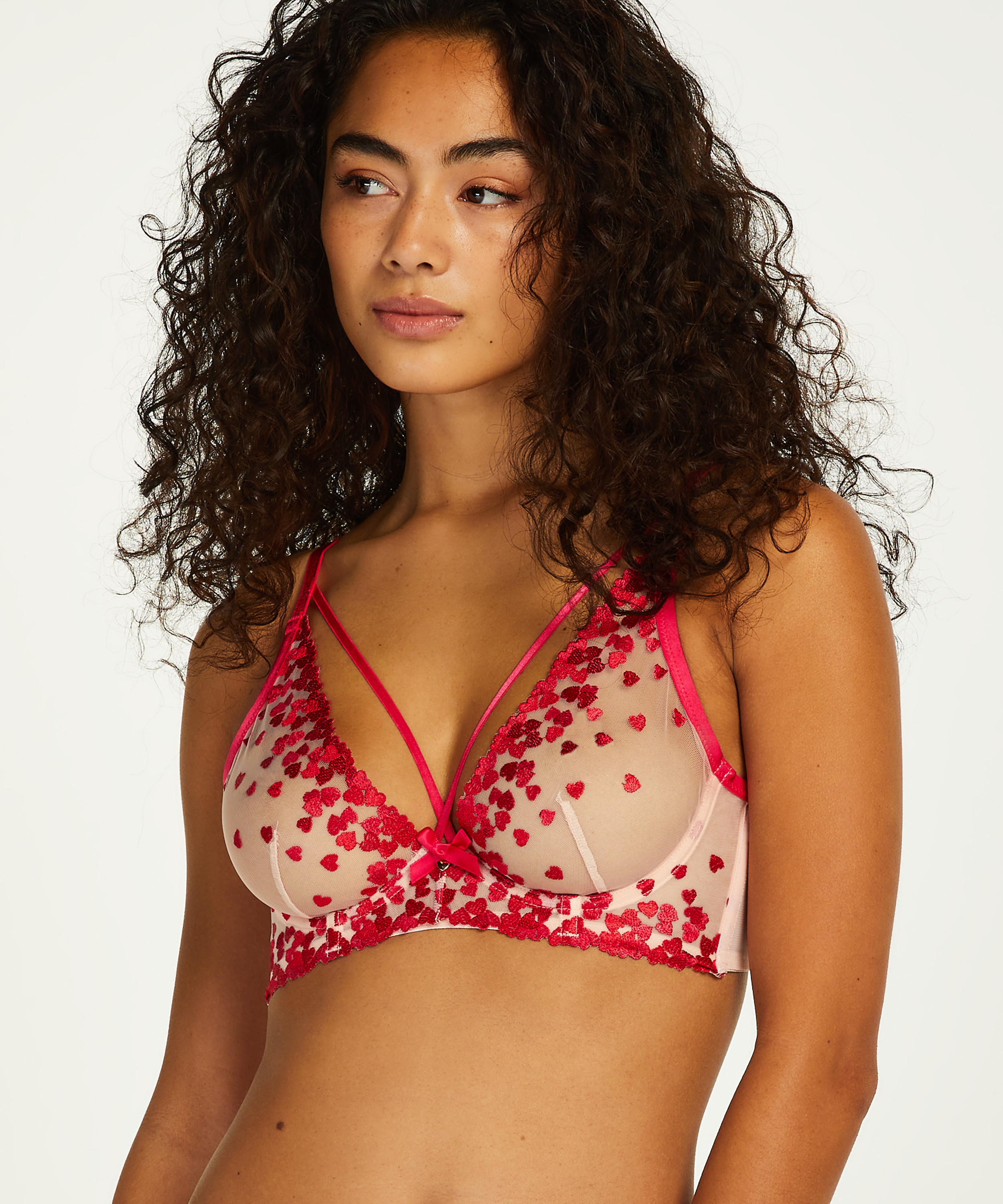 Amora Non-Padded Underwired Bra, Pink, main