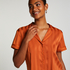 Satin Short-Sleeved Jacket, Orange